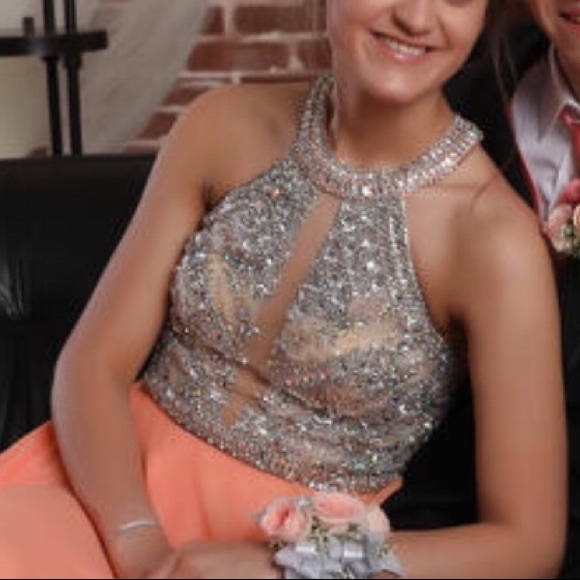 Coral Prom Dress - Picture 3 of 6